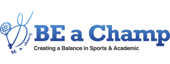 BE a Champ Badminton Academy logo