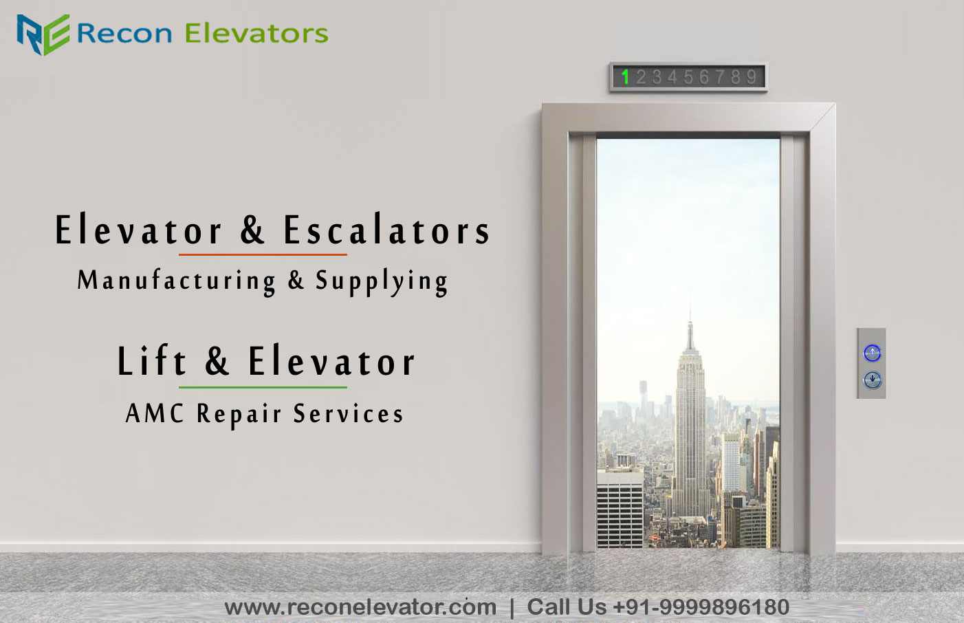 Recon Elevator & Escalator logo